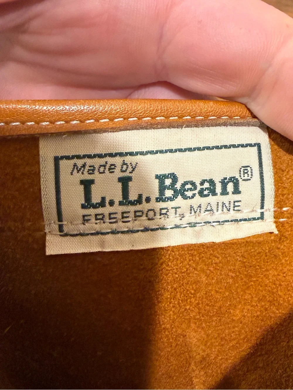 L.L. Bean Aprrox 1980s Tan Leather and Rubber Men's Vintage Preppy Duck Boots